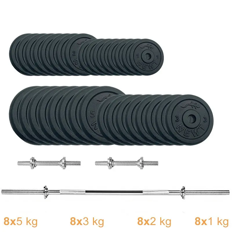 Набор штанга + гантели металлические Newt Home Gym Set-H NE-M-H-SET-95 95 кг - фото 2