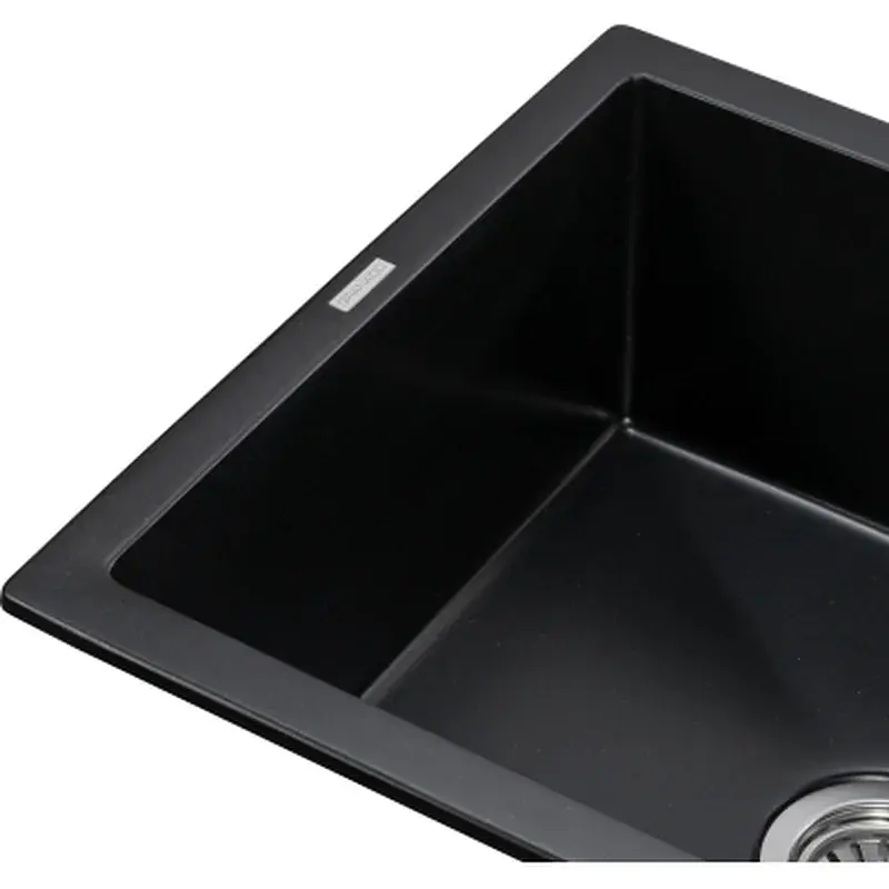 Мийка кухонна GRANADO NAVIA black shine з сифоном (775*495mm.) (gr3801) - фото 3