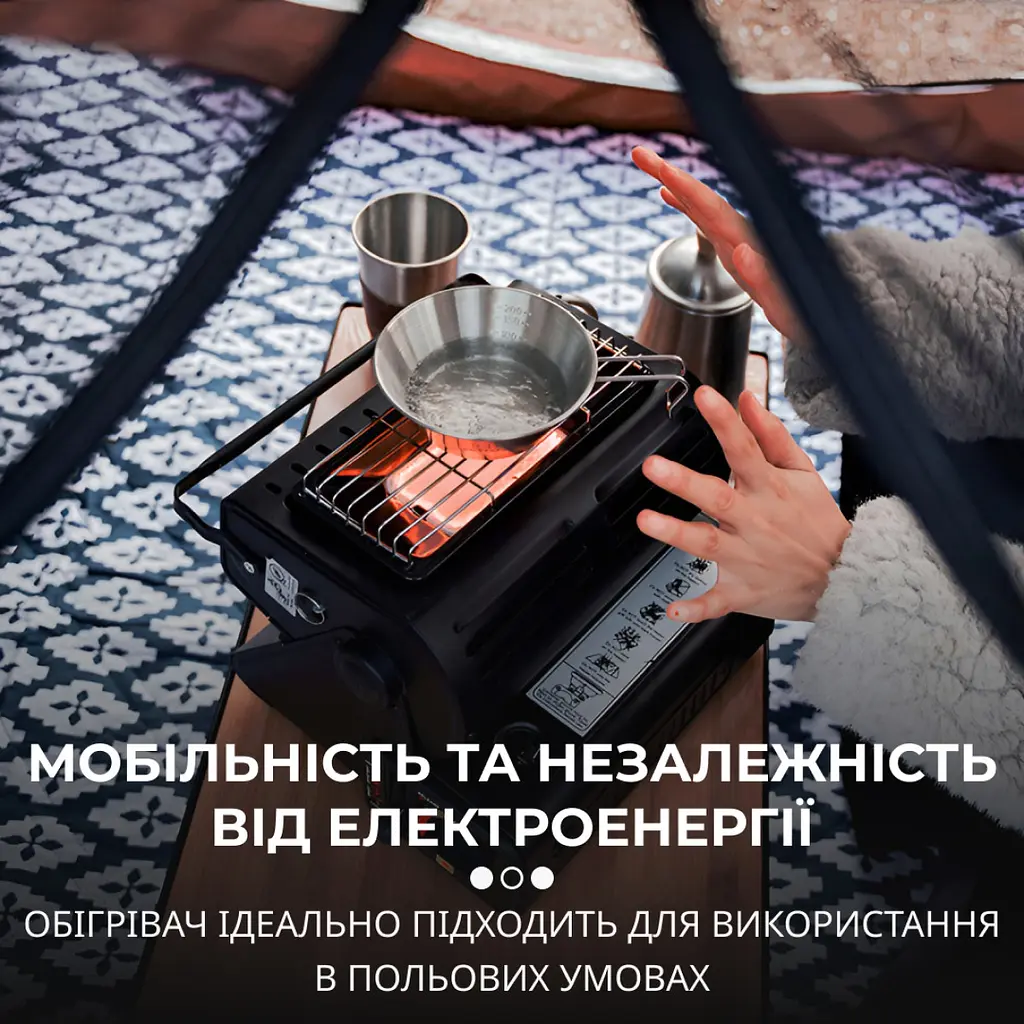 Плита газова-обігрівач туристичний Portable Gas Heater YC-808B - фото 5