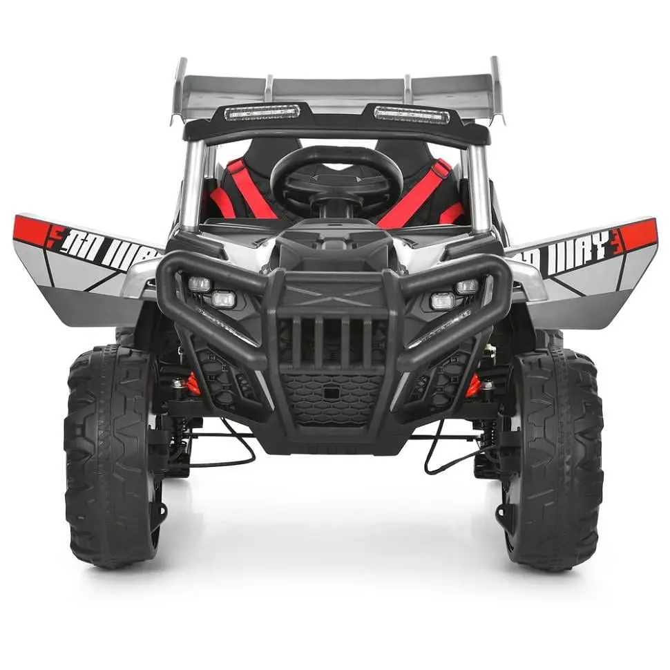 Дитячий електричний джип Bambi Racer 12V одномісний до 30 кг Сірий (DE-169-E-942) - фото 2