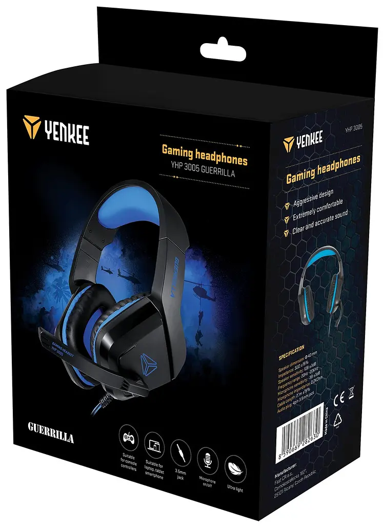 Гарнітура Yenkee YHP 3005 GUERRILLA Gaming Headphones (7090555) - фото 5