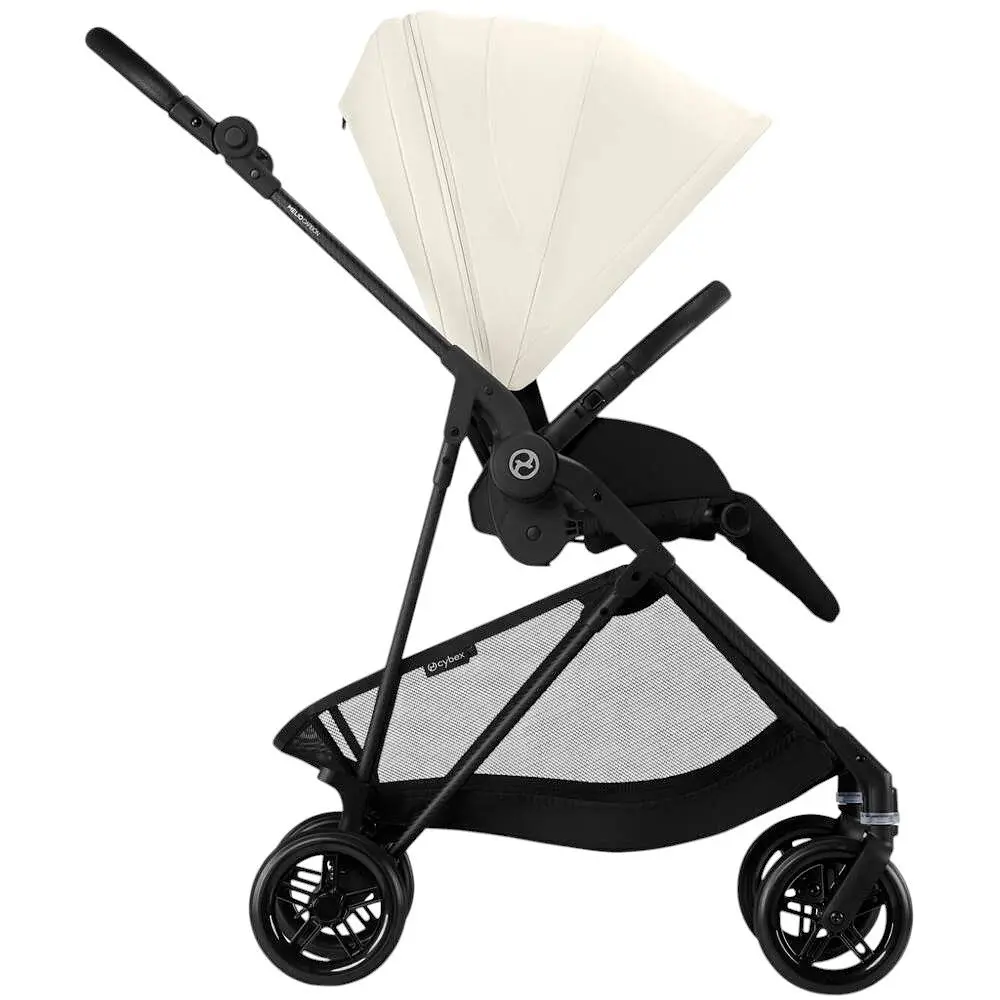 Коляска Cybex Melio Carbon Canvas White з бампером (525000035) - фото 3
