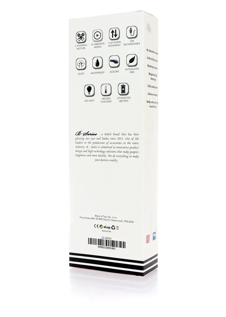 Вибратор-кролик B - Series Magic Rechargeable Thrusting, 19 см (розовый) - фото 11