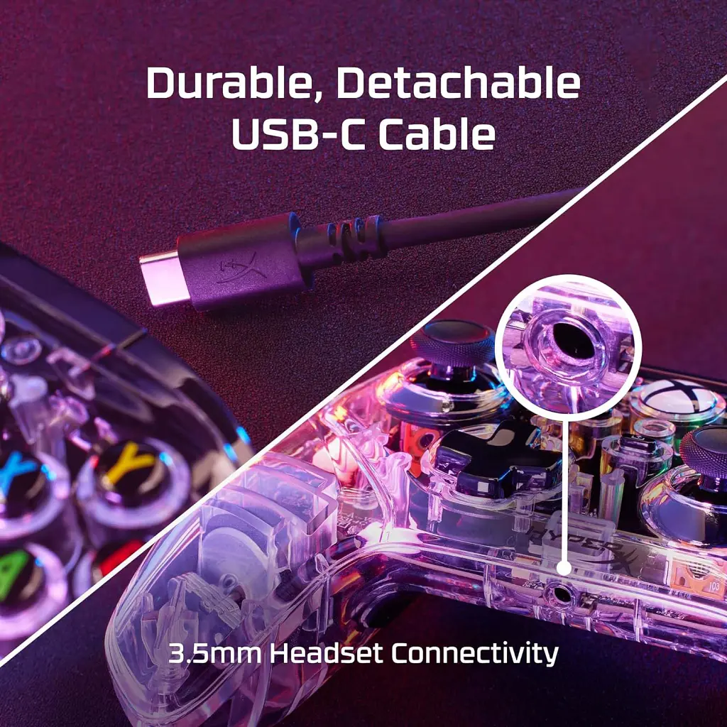 Геймпад HyperX Clutch Gladiate RGB for PC/Xbox Clear (7D6H2AA) - фото 8