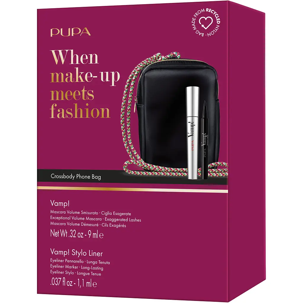 Набор в сумочке Pupa Kit Vamp: Тушь для ресниц Volume Mascara + Лайнер для глаз Stylo Liner (1067484) - фото 2