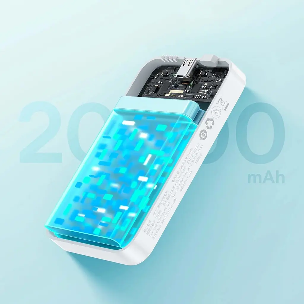 Зовнішній MagSafe акумулятор Baseus EnerFill FM41 Power Bank 20000mAh 20W White - фото 6