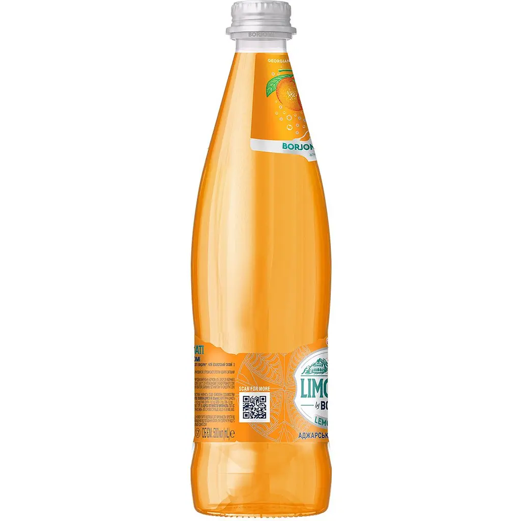 Лимонад Borjomi Limonati Аджарский мандарин сильногазированный 0.5 л - фото 2