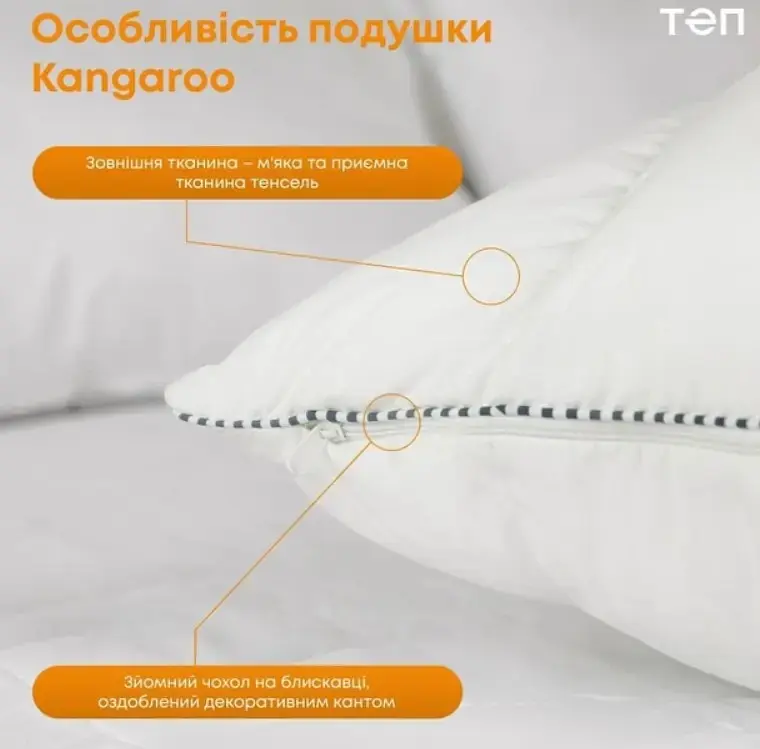 Подушка ТЕП Kangaroo 50х70 см белая (3-00412_00000) - фото 4