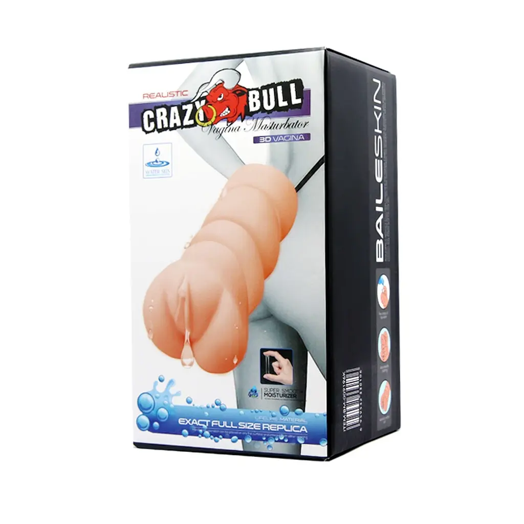 Мастурбатор Crazy Bull 3D Vagina (тілесний) - фото 7