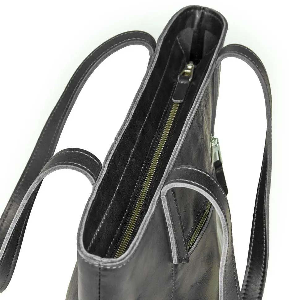 Жіноча шкіряна сумка Grande Pelle 30х27х7 см sum0026622 - фото 3