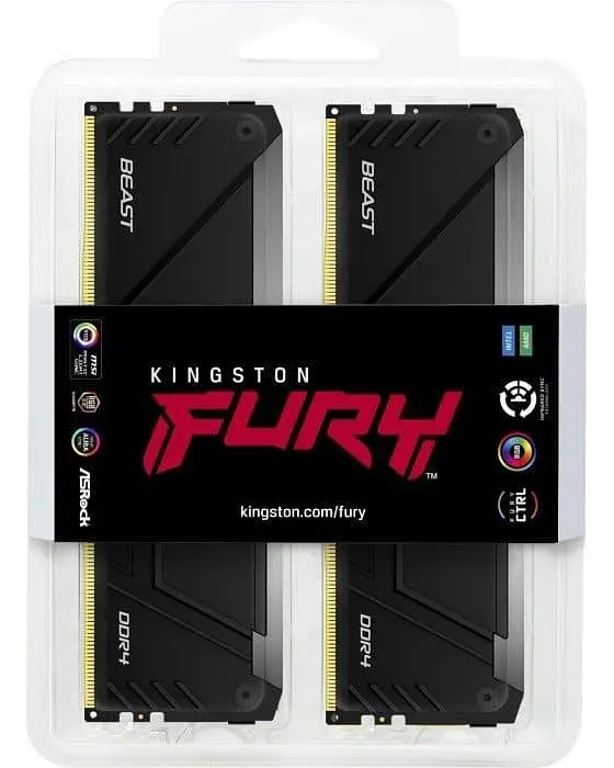 Модуль пам'яті Kingston Fury DDR4 32GB (2x16) Kingston 3200MHz FURY Beast RGB (KF432C16BB12AK2/32) - фото 3