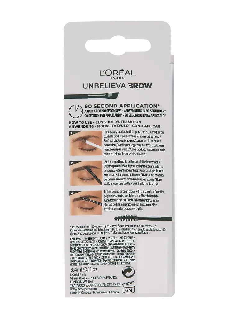 Гель для брів L'Oreal Paris Unbelieva'Brow тон 108, 3.4 мл (A9709900) - фото 6