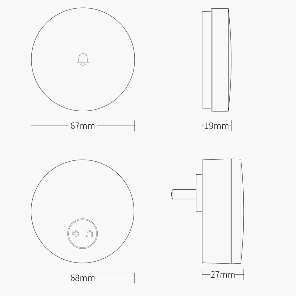 Бездротовий дверний дзвінок Xiaomi Linptech Wireless Doorbell (G6L-SW) - фото 5