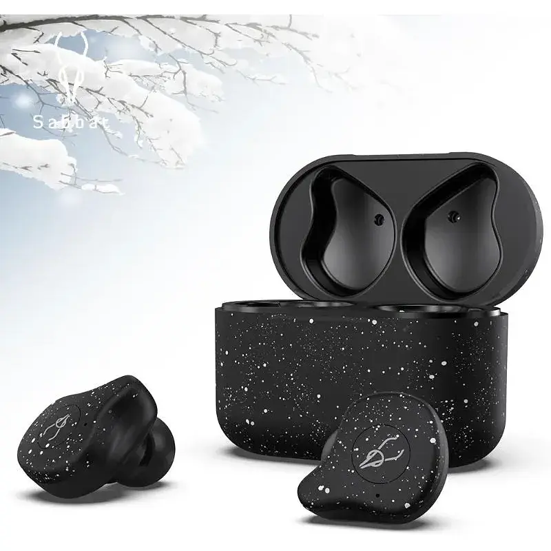 Беспроводные Bluetooth наушники Sabbat E12 Ultra Snow White c поддержкой aptX черно-белые - фото 7