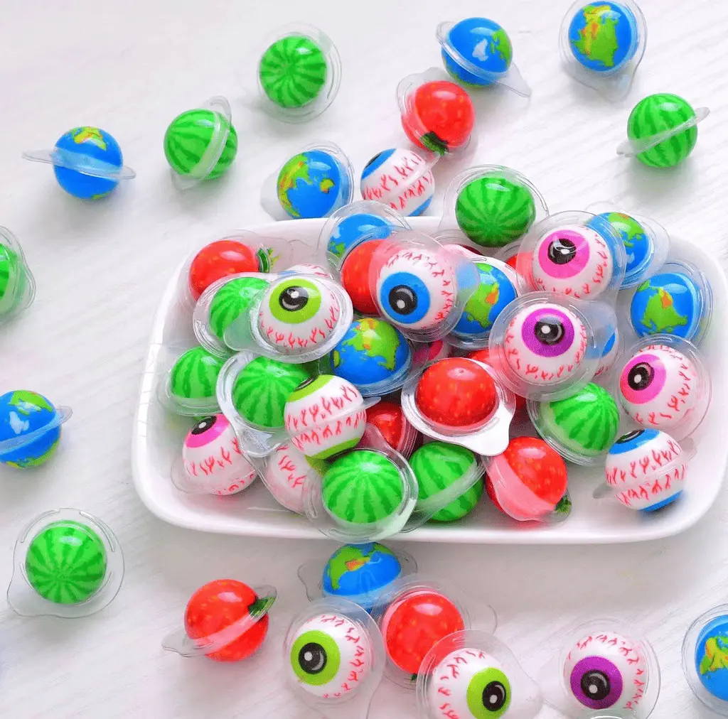 Жувальні цукерки Halloween 3D Eyeballs Gummy Candy with Jam - фото 7