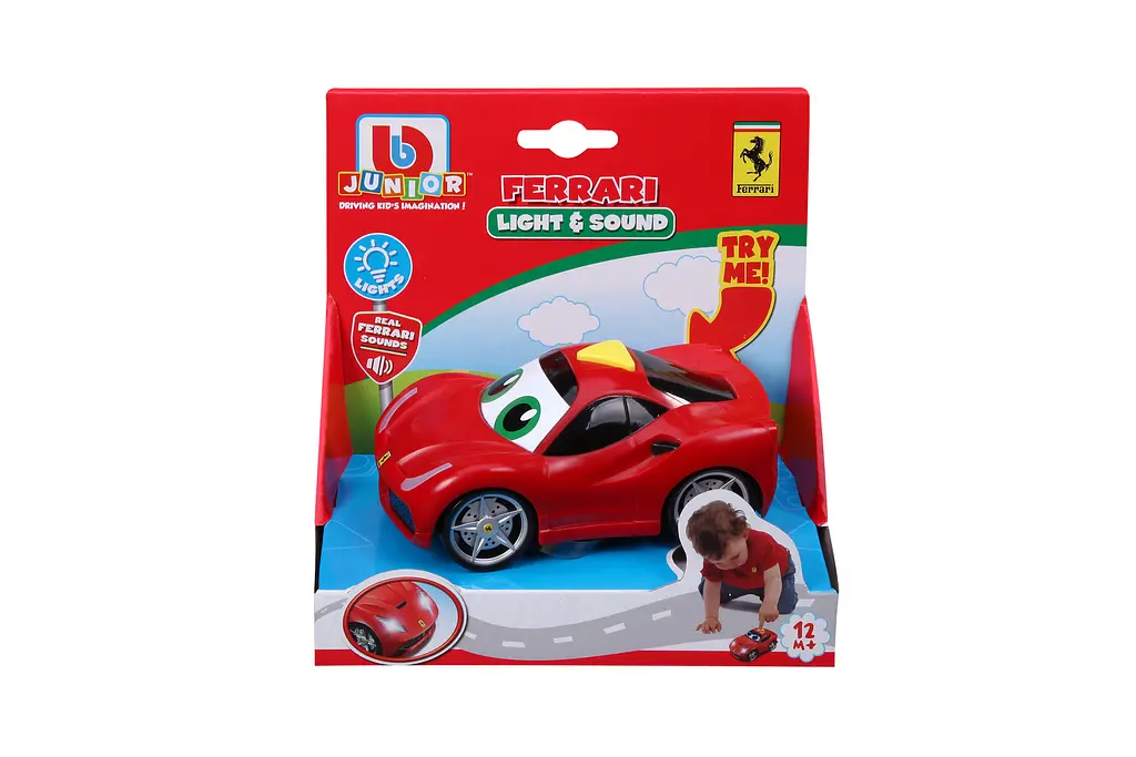 Автомодель Bb Junior Ferrari 488 GTB зі світловими та звуковими ефектами червоний (16-81002) - фото 2