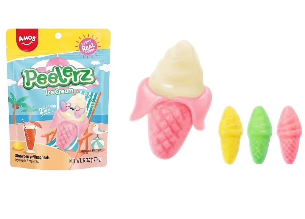 Желейні цукерки Amos Gummy Peelerz Ice Cream 170г - фото 3