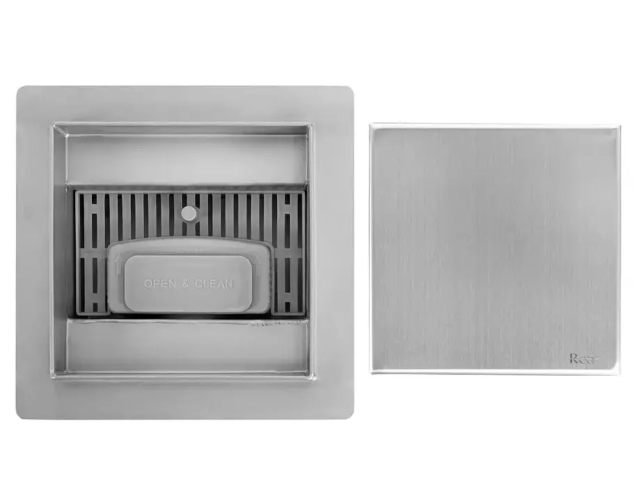 Трап для душу Rea Neo 12x12 nickel brushed REA-G6206 - фото 6