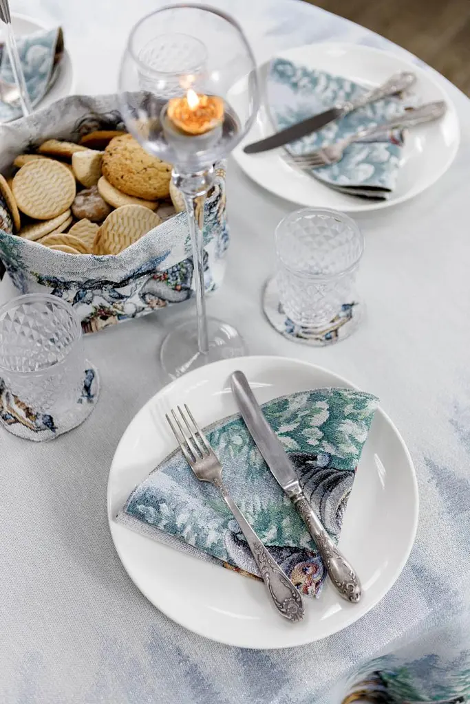 Скатертина Прованс гобеленова Казкові гноми 180 см (38459) - фото 6