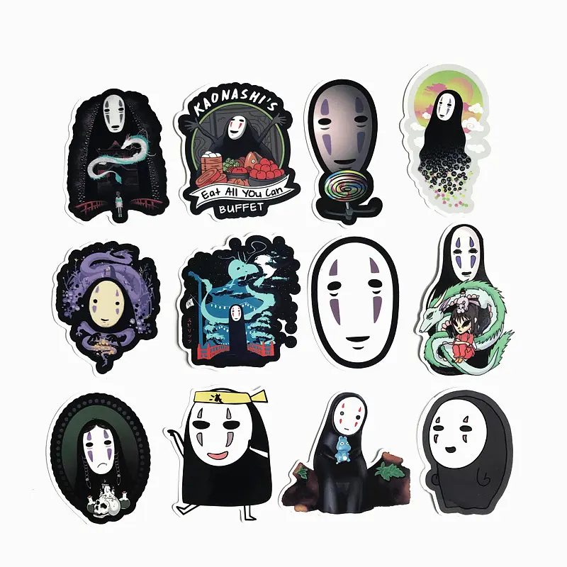 Стікерпак Набір наклейок GeekLand Роботи Хаяо Міядзакі Віднесені Привидами Hayao Miyazaki 40 штук - фото 3