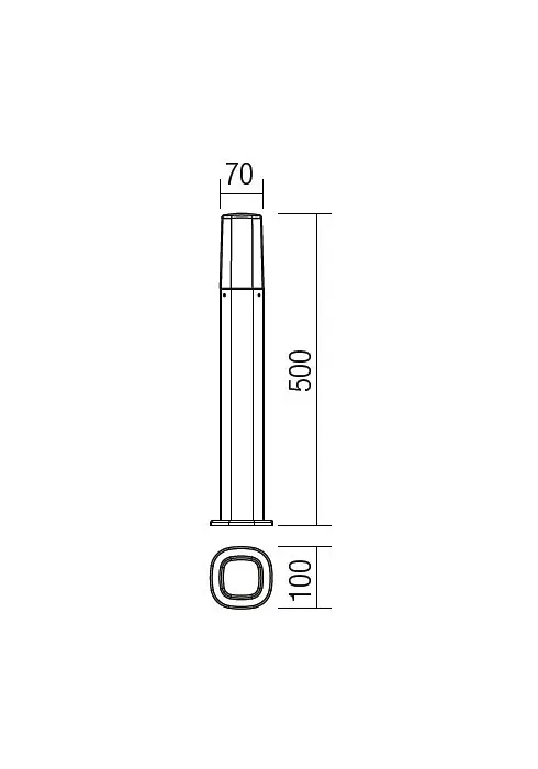Стовпчик CRAYON ST500 E27 42W IP44 DG (4.1.1) Redo 9075 - фото 2