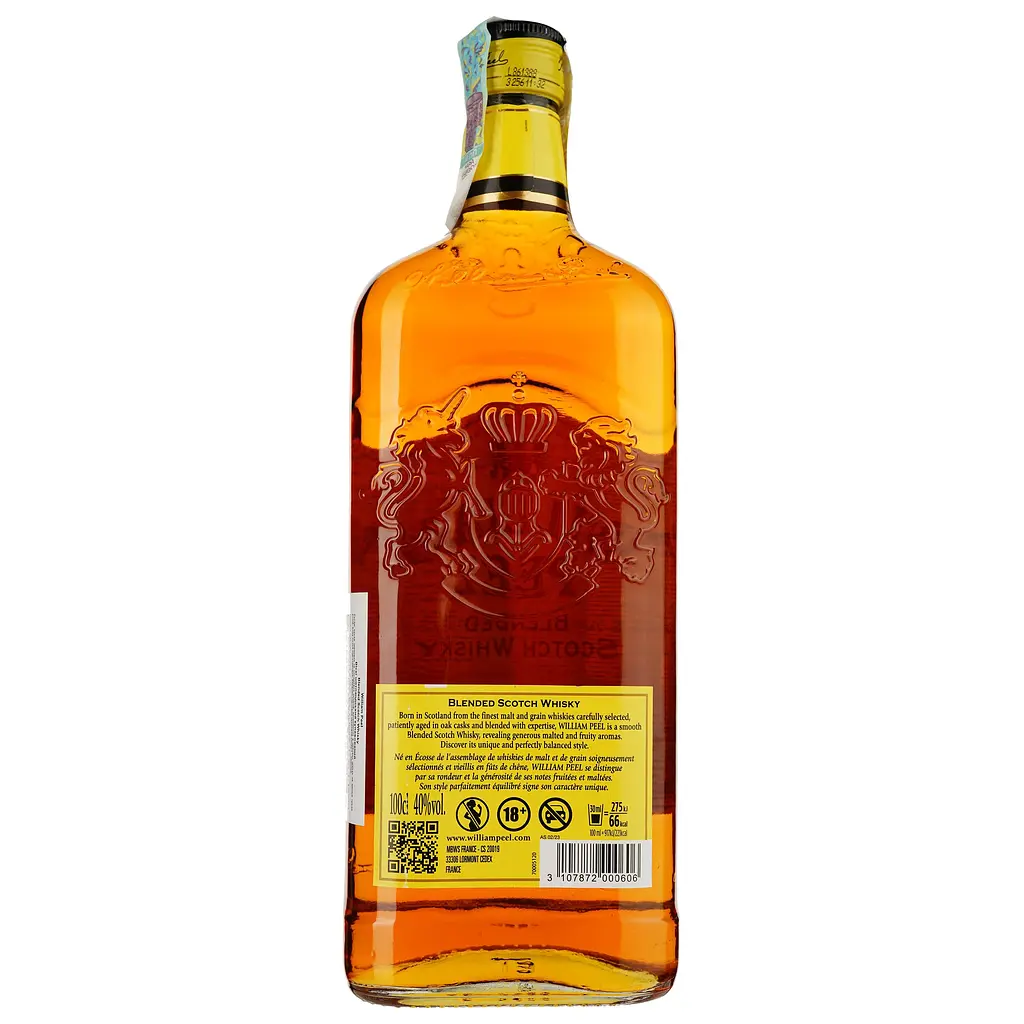 Уцінка. Віскі William Peel Blended Scotch Whisky 40% 1 л - фото 2