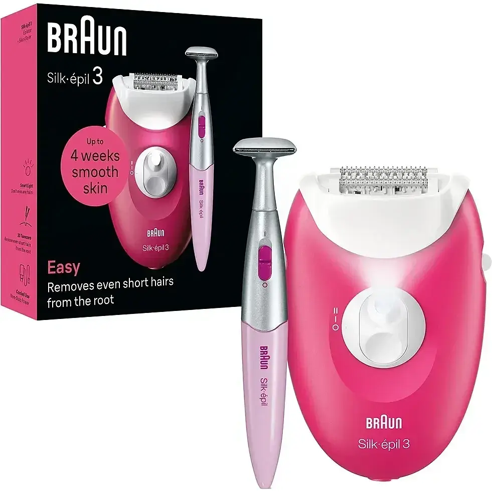 Епілятор Braun Silk-epil 3 SE 3-202 Pink UA - фото 2