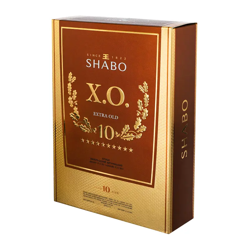 Уцінка. Бренди Shabo XO 10 років 40% 0.5 л в подарунковій упаковці - фото 3
