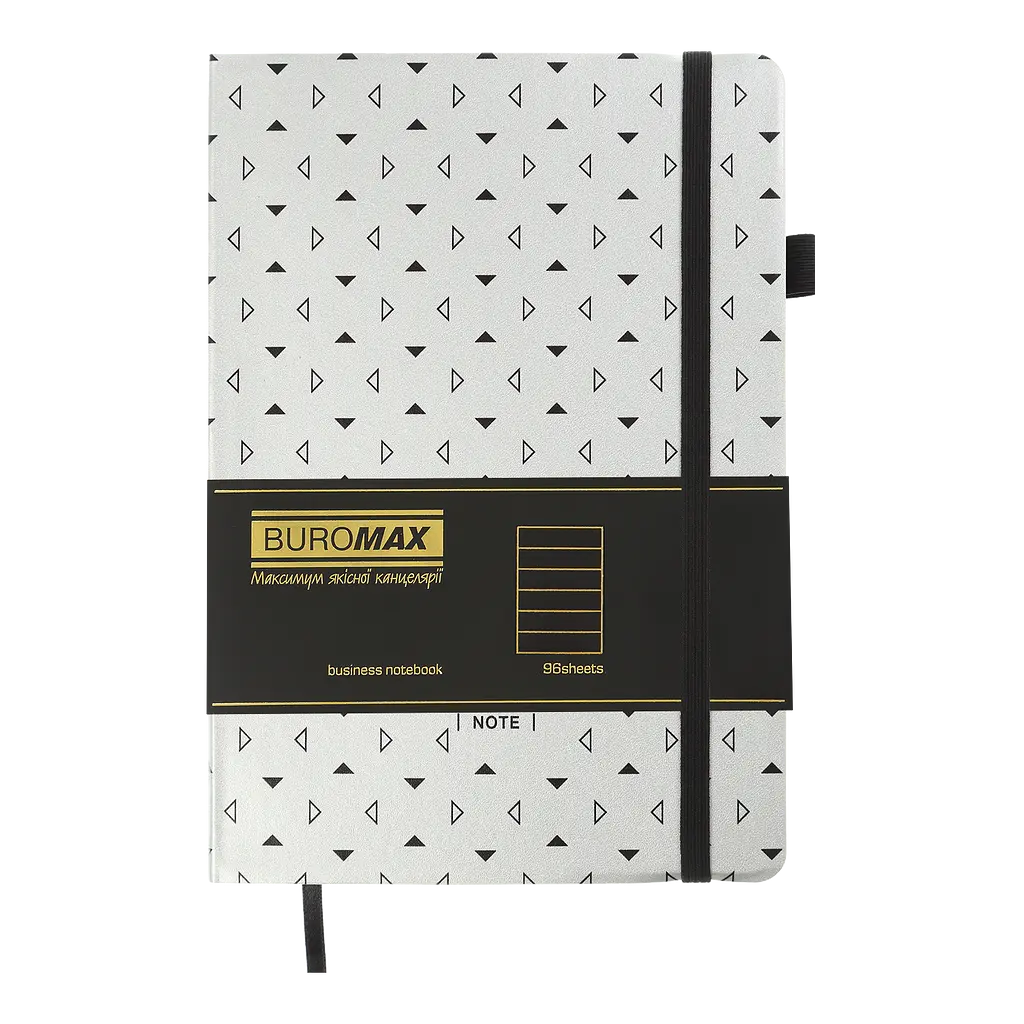 Блокнот деловой Buromax Relax А5 96 л. в линейку обложка искусственная кожа серебро (BM.295201-24) - фото 2