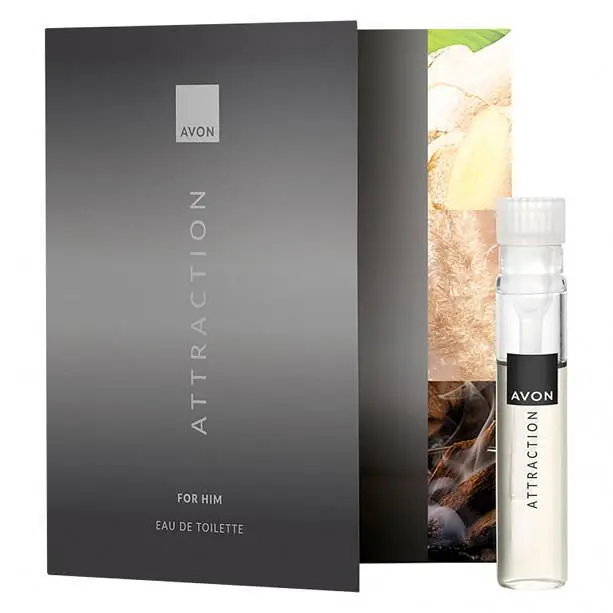 Листівка з пробним зразком Туалетної води Avon Attraction для Нього, 0,6 мл (158511545)