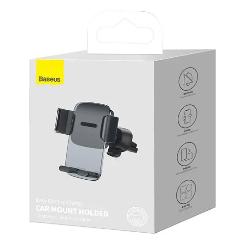 Автотримач Baseus Easy Control Clamp Car Mount Holder (Air Outlet Version) чорний SUYK000101 - фото 2