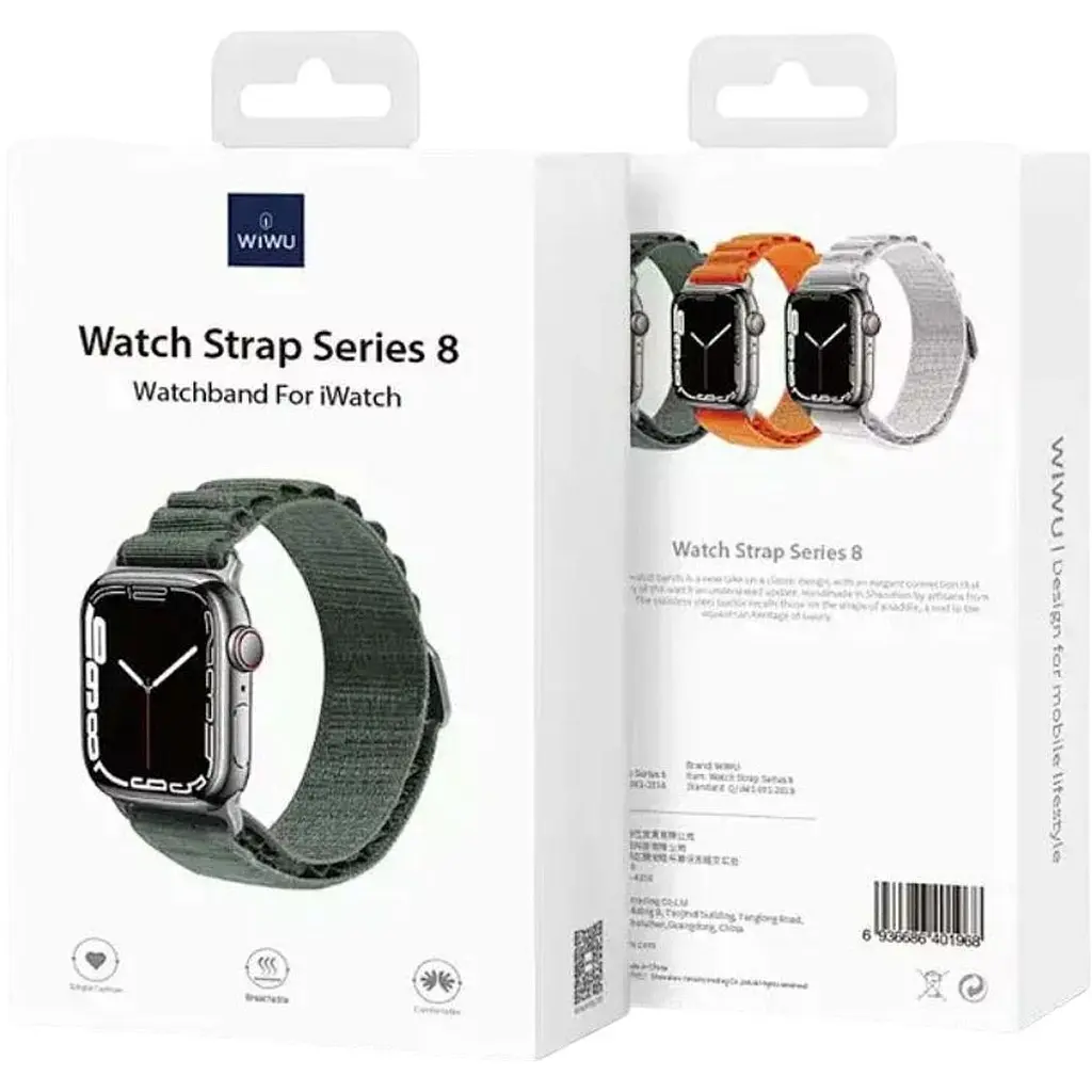 Ремінець WiWU Nylon Band для Apple Watch 38/40/41/42mm Green [161149] - фото 5