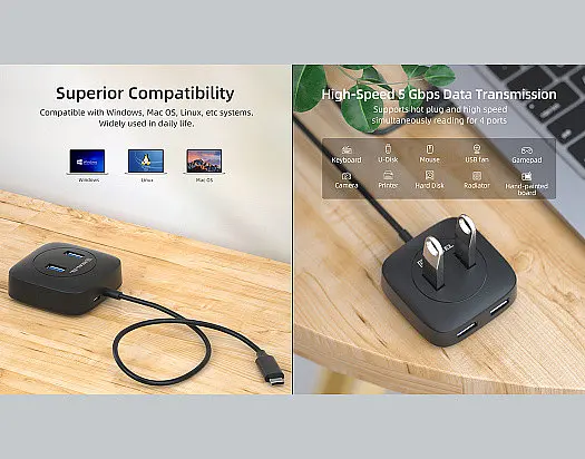 USB-хаб REAL-EL CQ-407 4 ports - фото 10