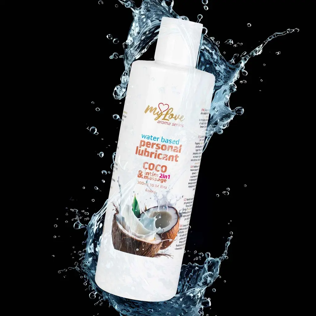 Лубрикант MyLove Aroma Series IntimMassage 2in1 Coco, 300 мл - фото 3