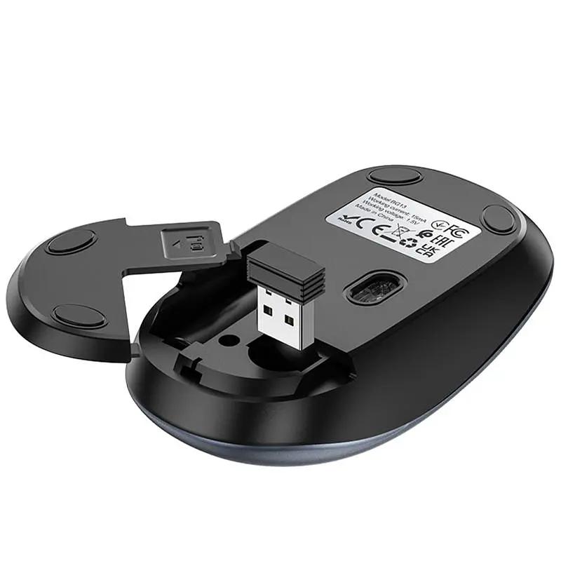 Миша бездротова Borofone BG13 Winner 2.4G Black/Metal gray - фото 3