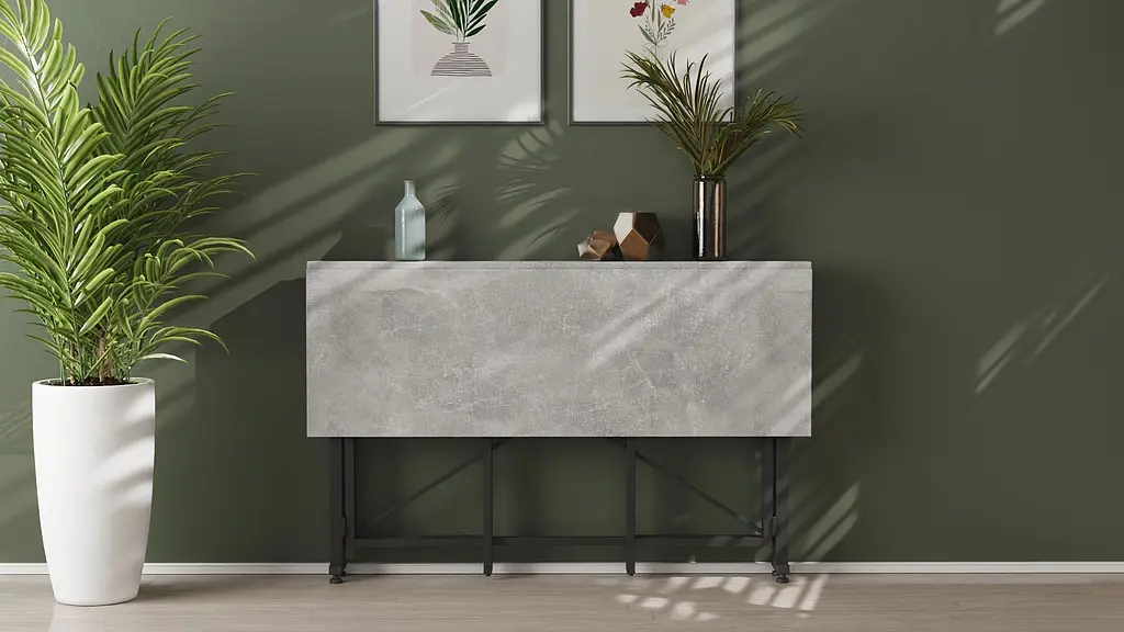 Стіл-книга трансформер Оріон 3 Ferrum-decor 750x1150x880 Чорний метал ДСП Бетон 16 мм (FRD-105087) - фото 6