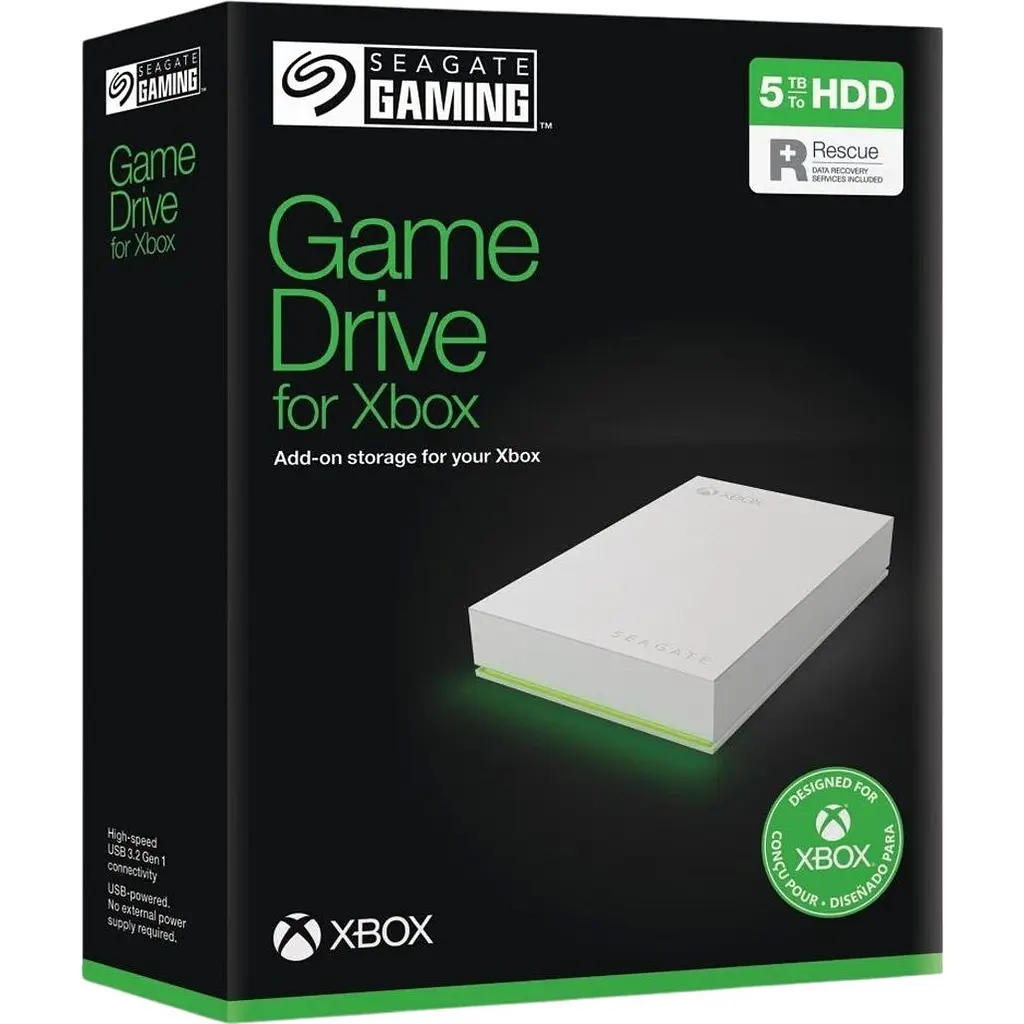 Зовнішній жорсткий диск Seagate Game Drive для Xbox 5TB White (STKX5000100) [162536] - фото 5