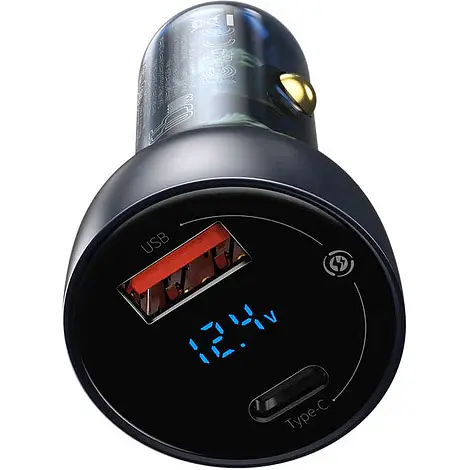 Автомобільний зарядний пристрій Baseus Particular Digital Display Dual QC4.0+ 65W [CCKX-C0G] [110005] - фото 4
