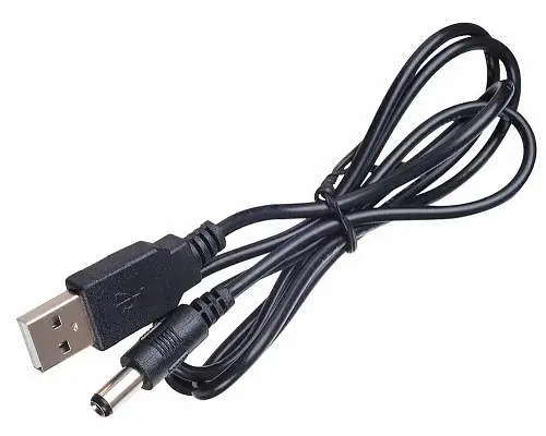 Кабель живлення USB 5V - DC 5V (3.5x1 мм), чорний, 1 м, Atcom (10035)