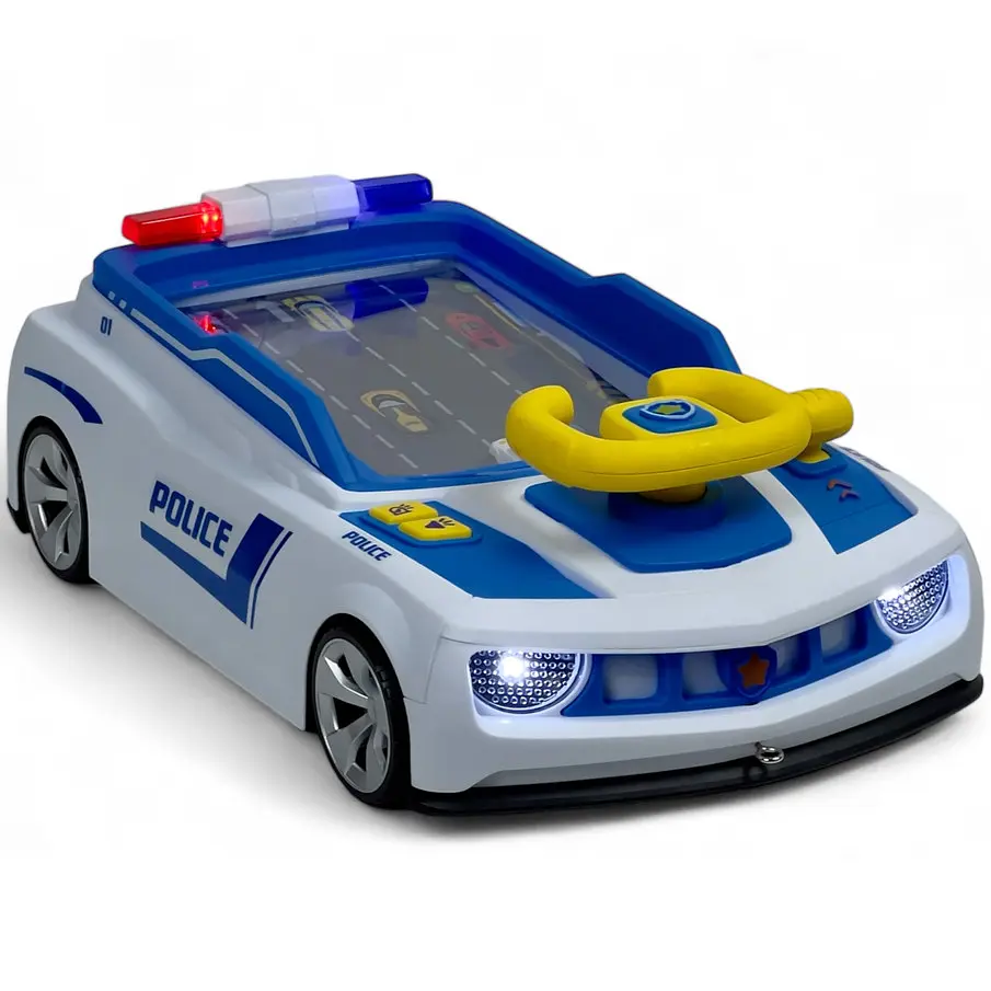 Дитячий гоночний симулятор водіння Поліція Adventure Racing Car, автотренажер, підсвічування, звук, присоски, 2 способи живлення - фото 2