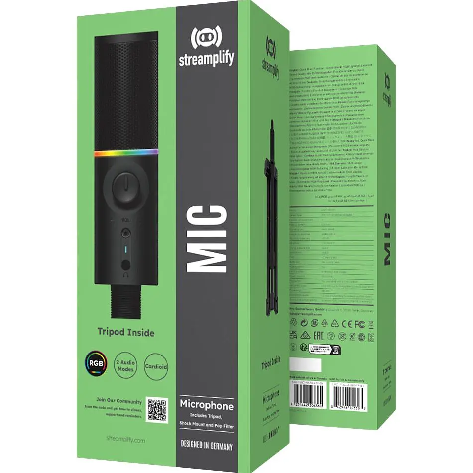 Мікрофон Streamplify MIC TRIPOD-48-RGB-TP (SPMC-MZ1C127.11) [168940] - фото 12