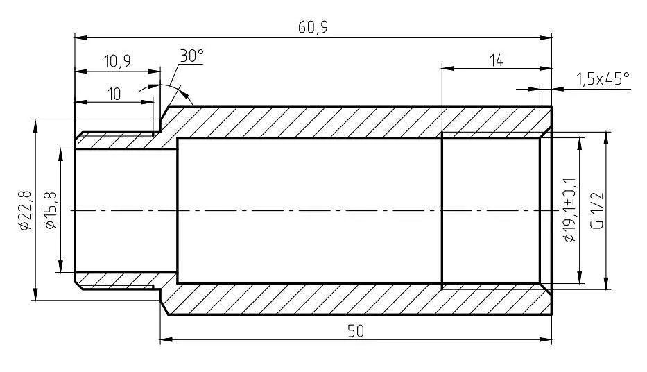 Подовжувач Karro KR3209 1/2" ВЗ 50 мм хромована латунь 30412 - фото 6