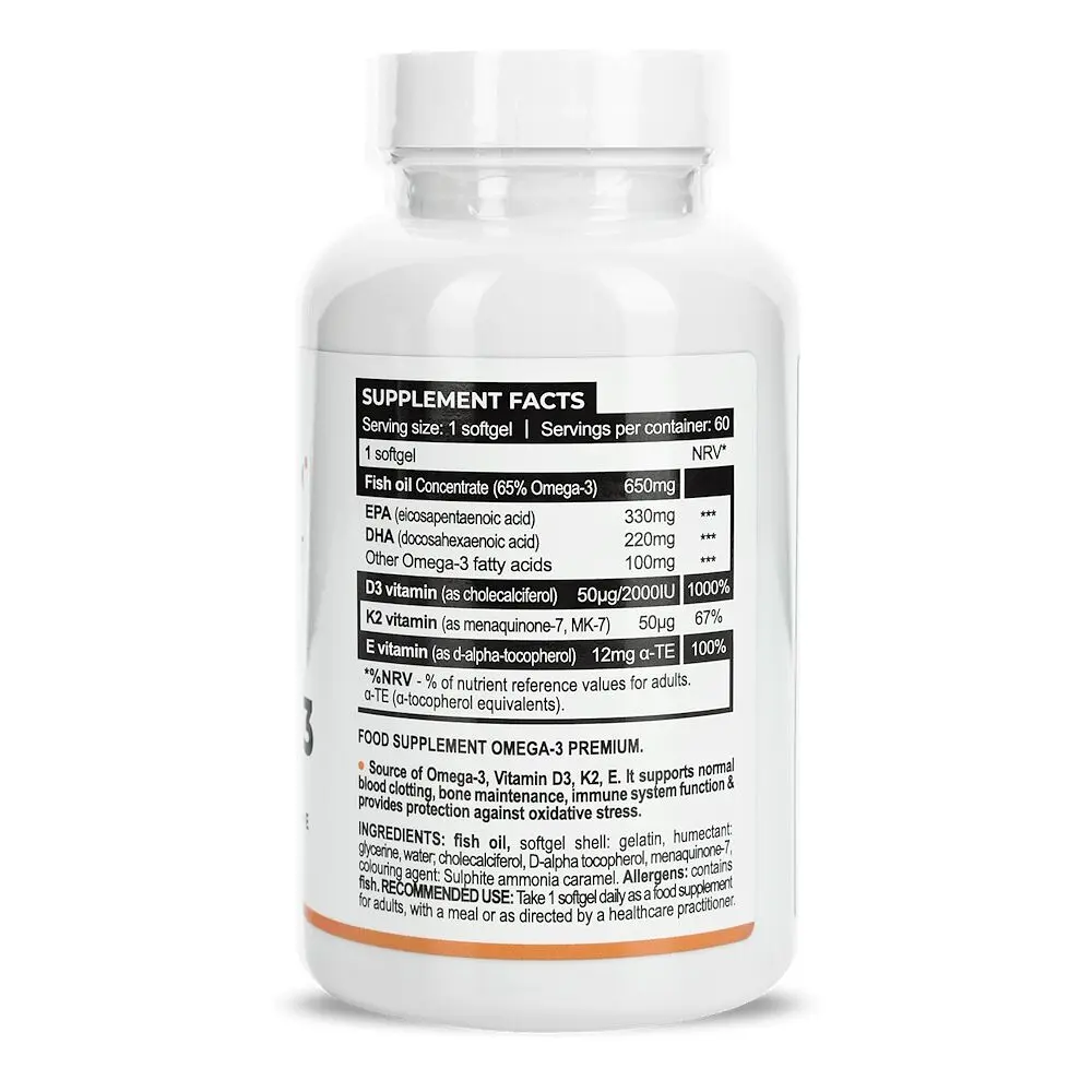 Омега-3 Progress Nutrition Omega 3 Premium, 60 капсул для підтримки серцево-судинної системи - фото 2