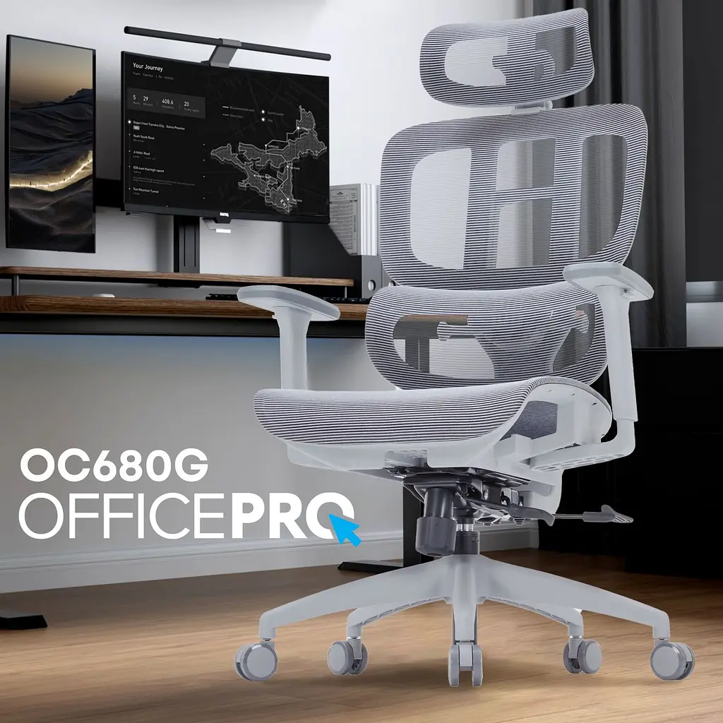 Крісло офісне OfficePro Grey (OC680G) - фото 7