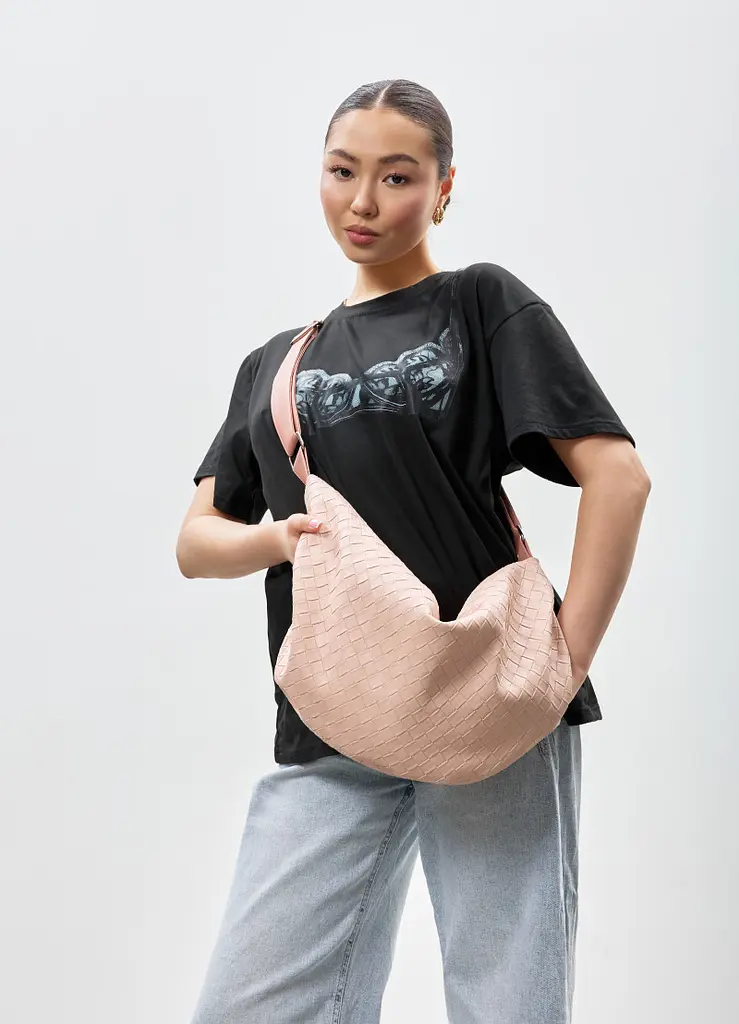 Жіноча сумка Sambag Bag-glove пудрова 50 х 28 х 5 см (53400066) - фото 3