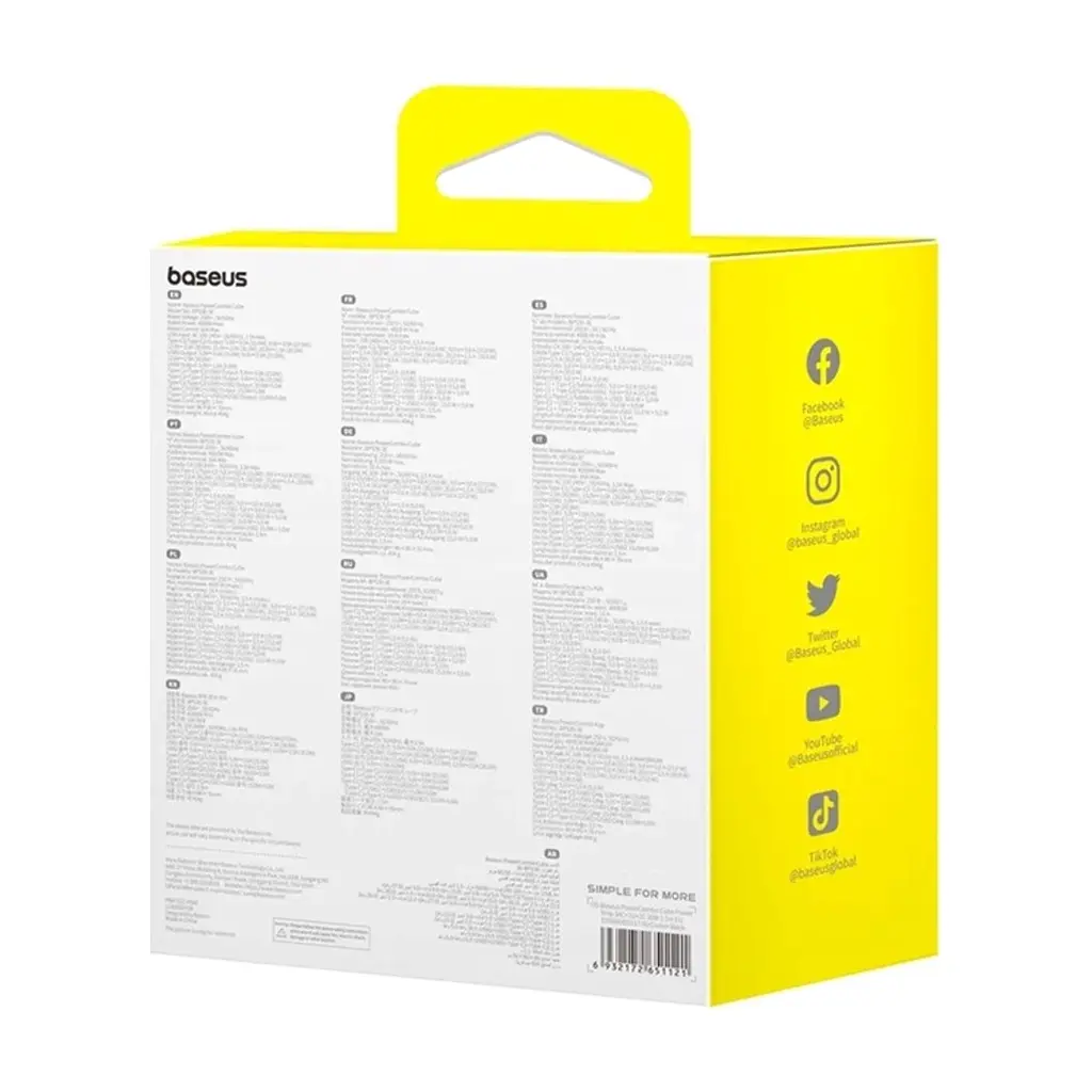 Мережевий фільтр живлення Baseus PowerCombo Cube Power Strip (E00066400117-00) - фото 7