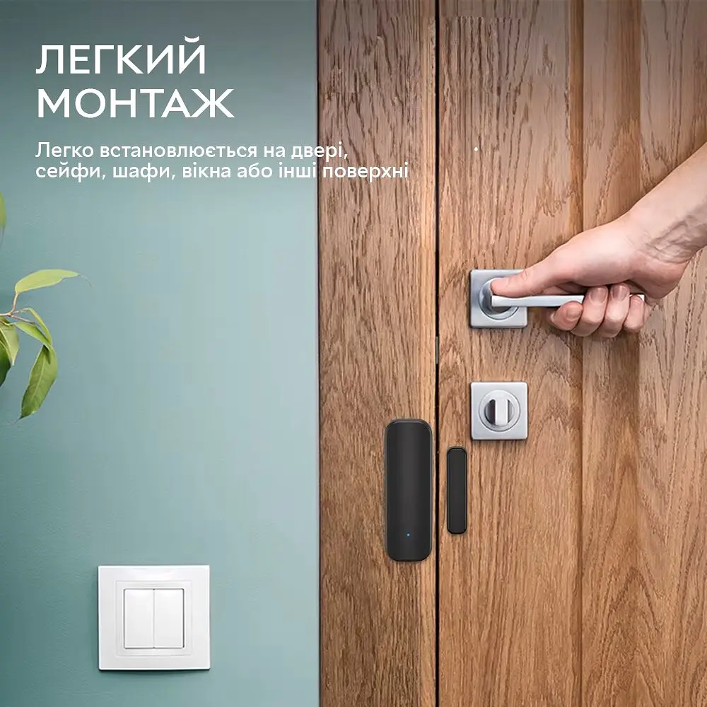 Wifi датчик відкриття дверей/вікон Tuya Front Door Sensor Detects з оповіщенням на смартфон - White - фото 5