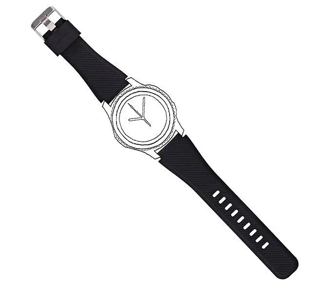 Силіконовий ремінець Primo для годинника Samsung Galaxy Watch 46 мм SM-R800 Black - фото 3