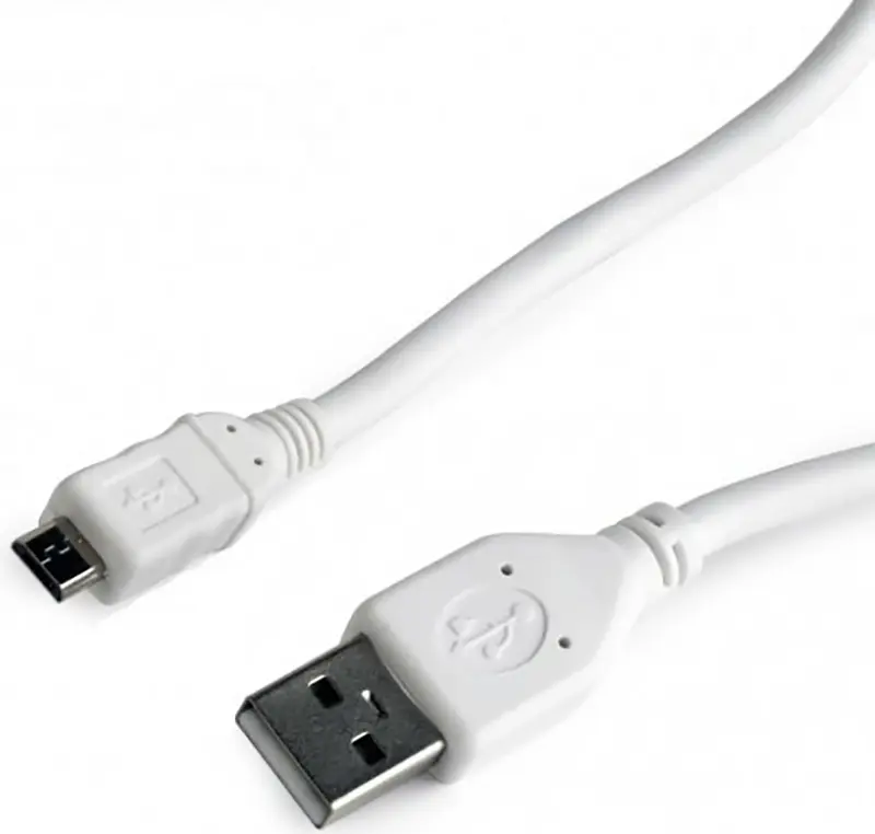 Кабель Cablexpert USB-MicroUSB 1m CCP-mUSB2-AMBM-W-1M White - фото 3