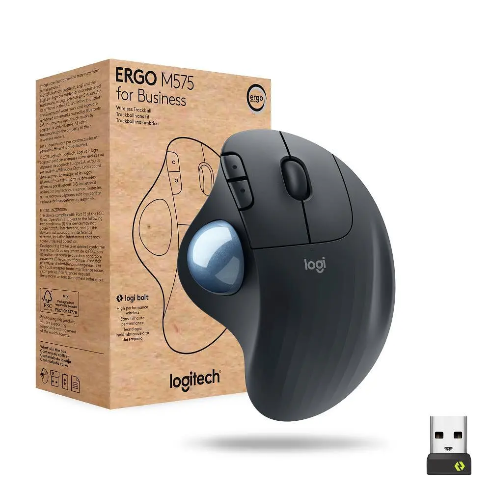 Мишка бездротова Logitech M575 Ergo 910-006221 Graphite - фото 6